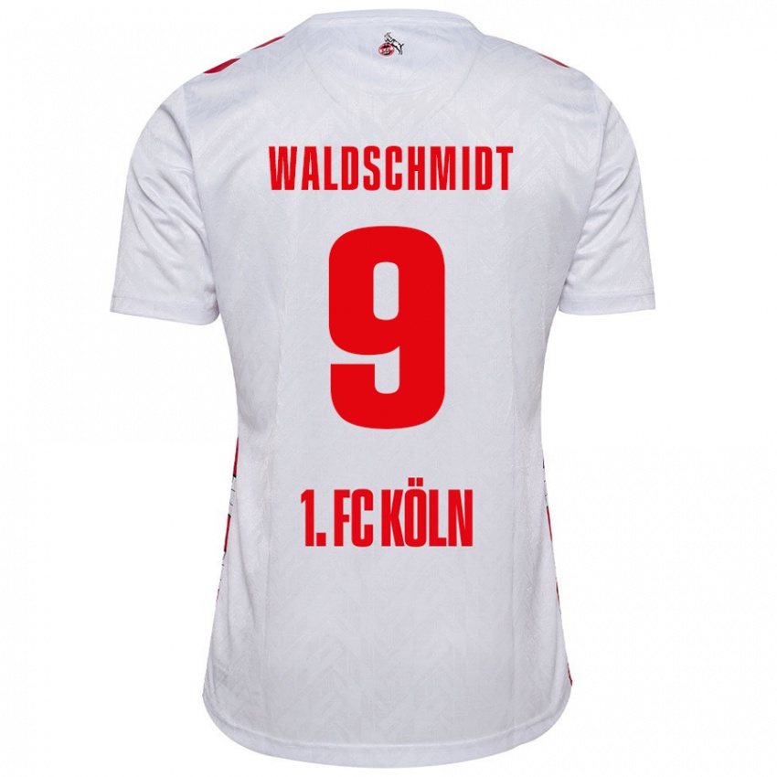 Niño Camiseta Luca Waldschmidt #9 Blanco Rojo 1ª Equipación 2024/25 La Camisa Chile