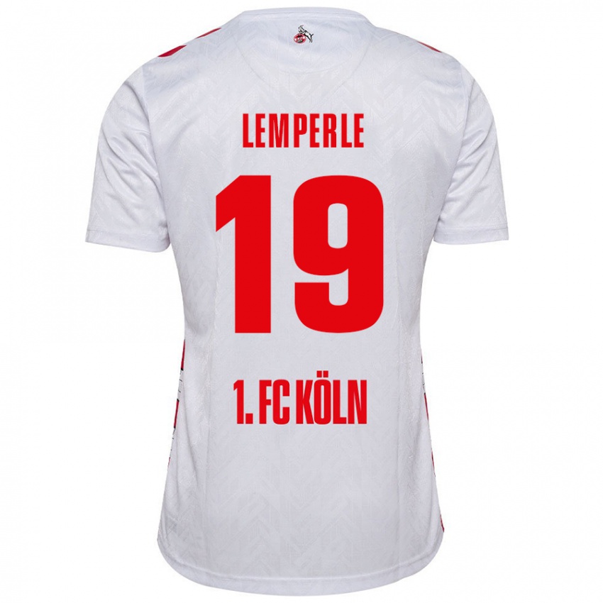 Niño Camiseta Tim Lemperle #19 Blanco Rojo 1ª Equipación 2024/25 La Camisa Chile