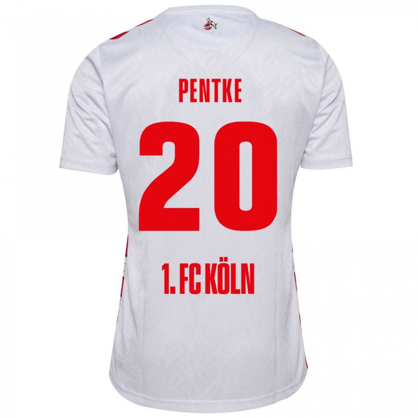 Niño Camiseta Philipp Pentke #20 Blanco Rojo 1ª Equipación 2024/25 La Camisa Chile