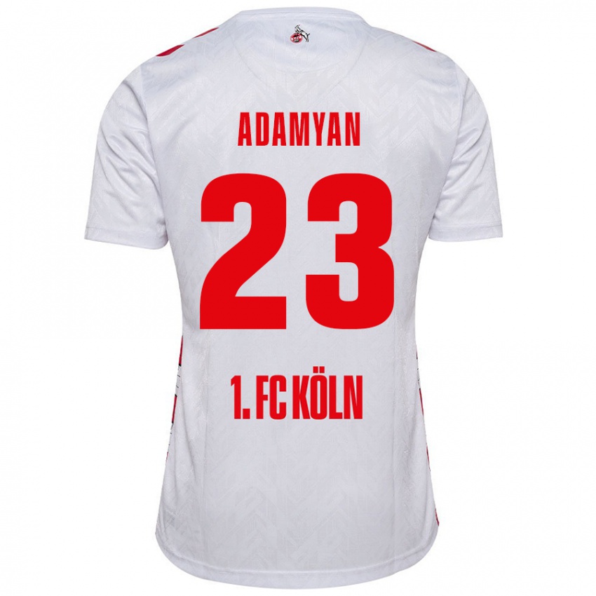 Niño Camiseta Sargis Adamyan #23 Blanco Rojo 1ª Equipación 2024/25 La Camisa Chile