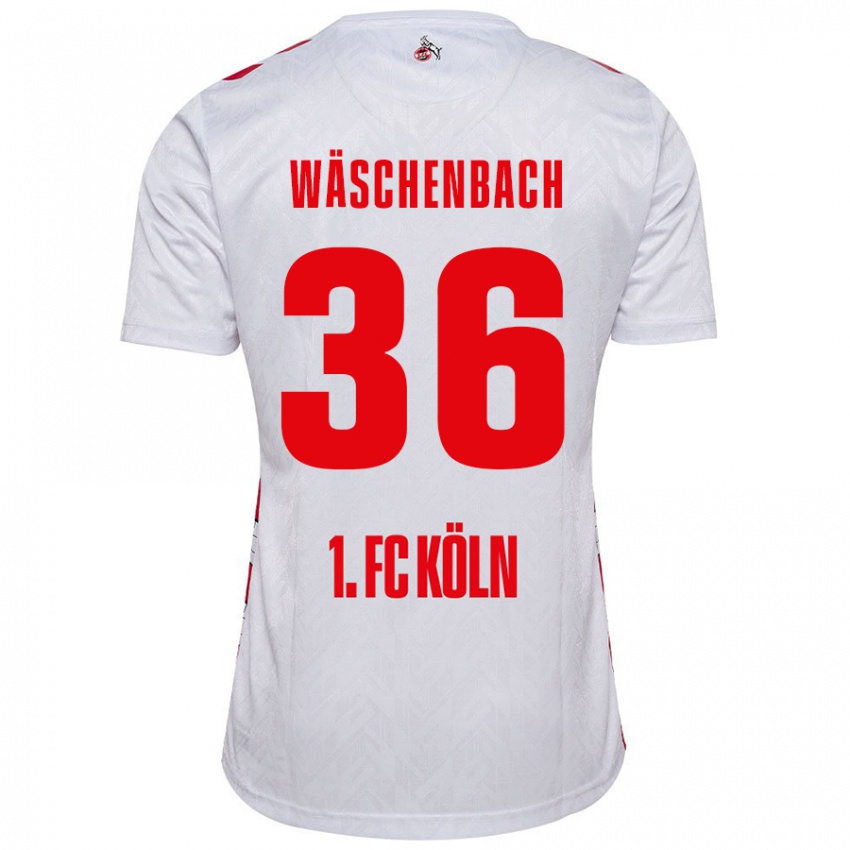 Niño Camiseta Meiko Wäschenbach #36 Blanco Rojo 1ª Equipación 2024/25 La Camisa Chile