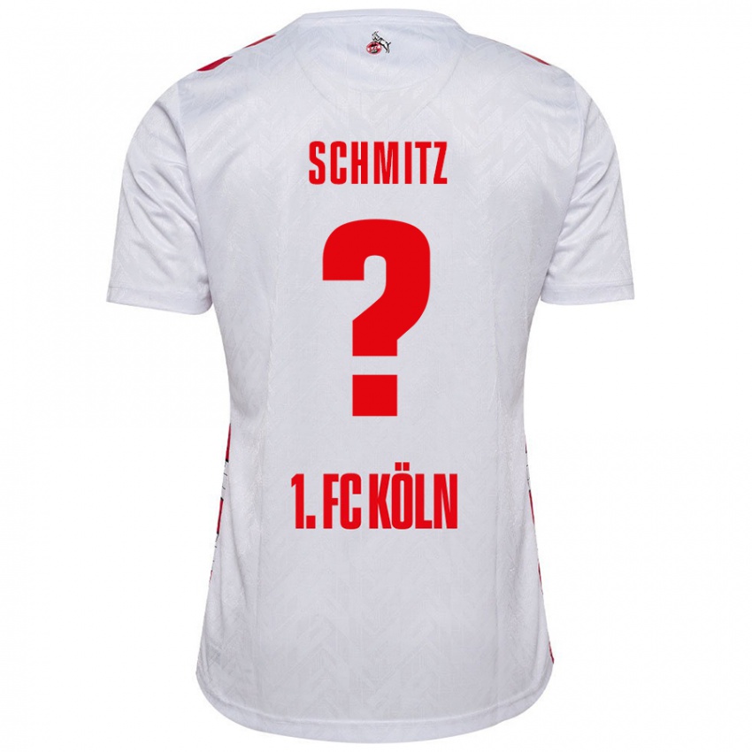 Niño Camiseta Timo Schmitz #0 Blanco Rojo 1ª Equipación 2024/25 La Camisa Chile