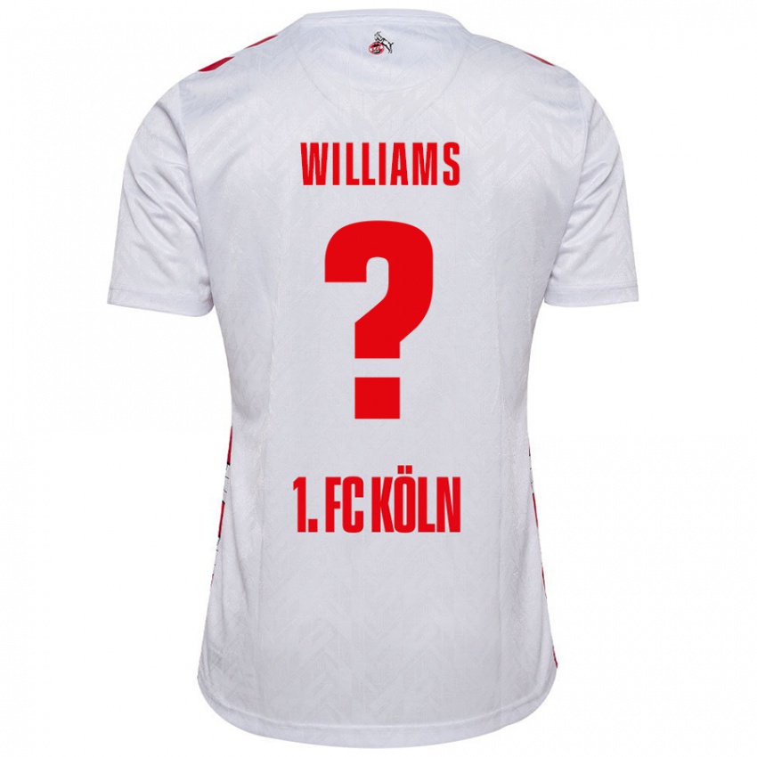 Niño Camiseta Daniel Williams #0 Blanco Rojo 1ª Equipación 2024/25 La Camisa Chile