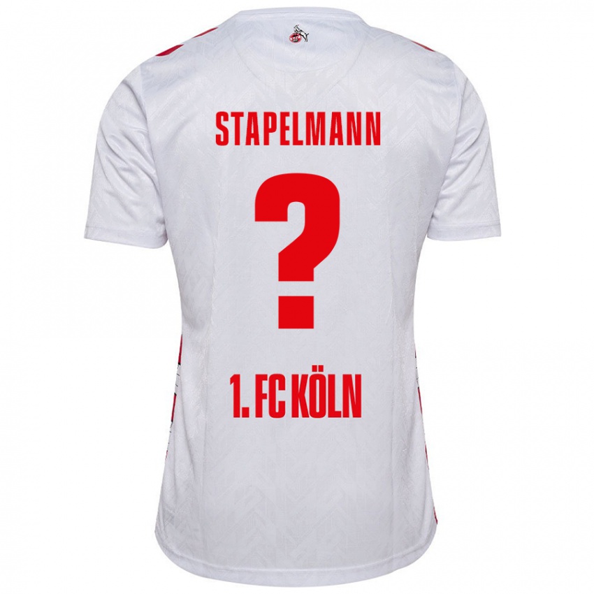 Niño Camiseta Luis Stapelmann #0 Blanco Rojo 1ª Equipación 2024/25 La Camisa Chile