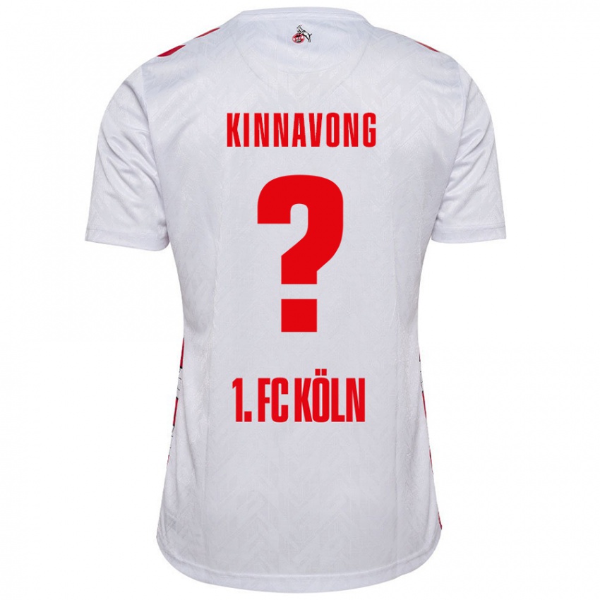 Niño Camiseta Jordan Kinnavong #0 Blanco Rojo 1ª Equipación 2024/25 La Camisa Chile