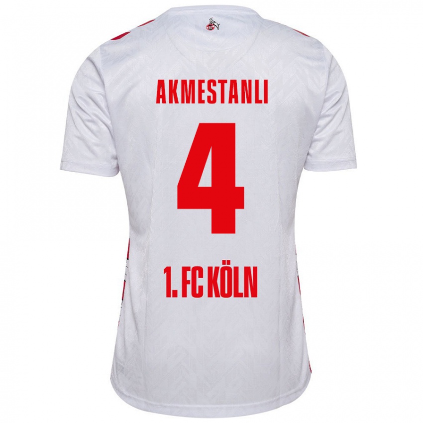 Niño Camiseta Teoman Akmestanli #4 Blanco Rojo 1ª Equipación 2024/25 La Camisa Chile