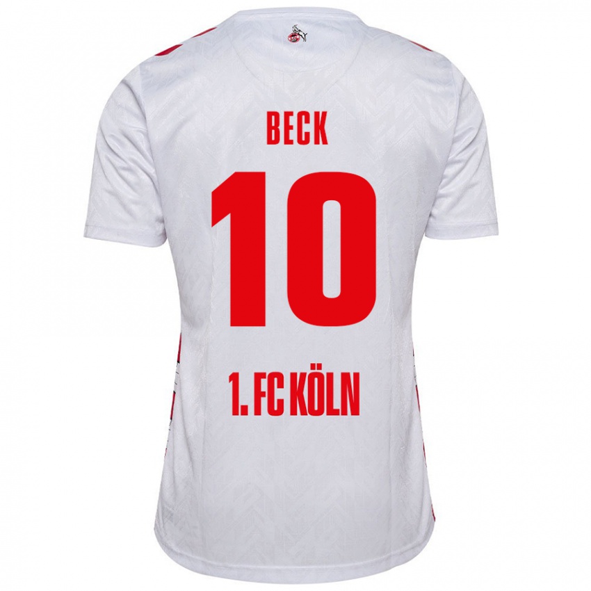 Niño Camiseta Sharon Beck #10 Blanco Rojo 1ª Equipación 2024/25 La Camisa Chile