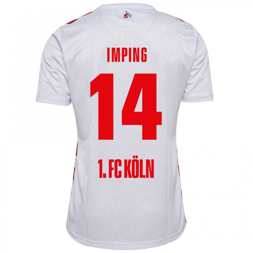 Niño Camiseta Carlotta Imping #14 Blanco Rojo 1ª Equipación 2024/25 La Camisa Chile