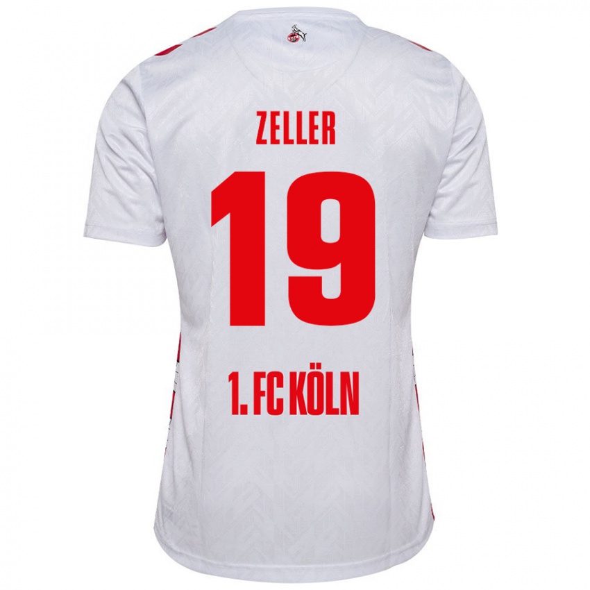 Niño Camiseta Dóra Zeller #19 Blanco Rojo 1ª Equipación 2024/25 La Camisa Chile