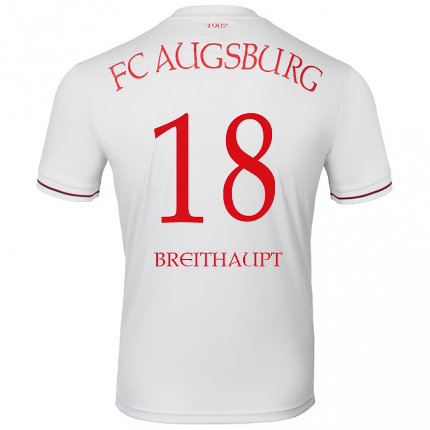 Niño Camiseta Tim Breithaupt #18 Blanco 1ª Equipación 2024/25 La Camisa Chile