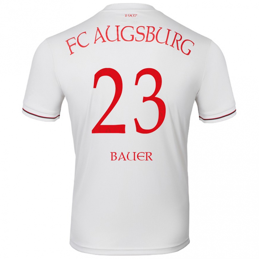 Niño Camiseta Maximilian Bauer #23 Blanco 1ª Equipación 2024/25 La Camisa Chile