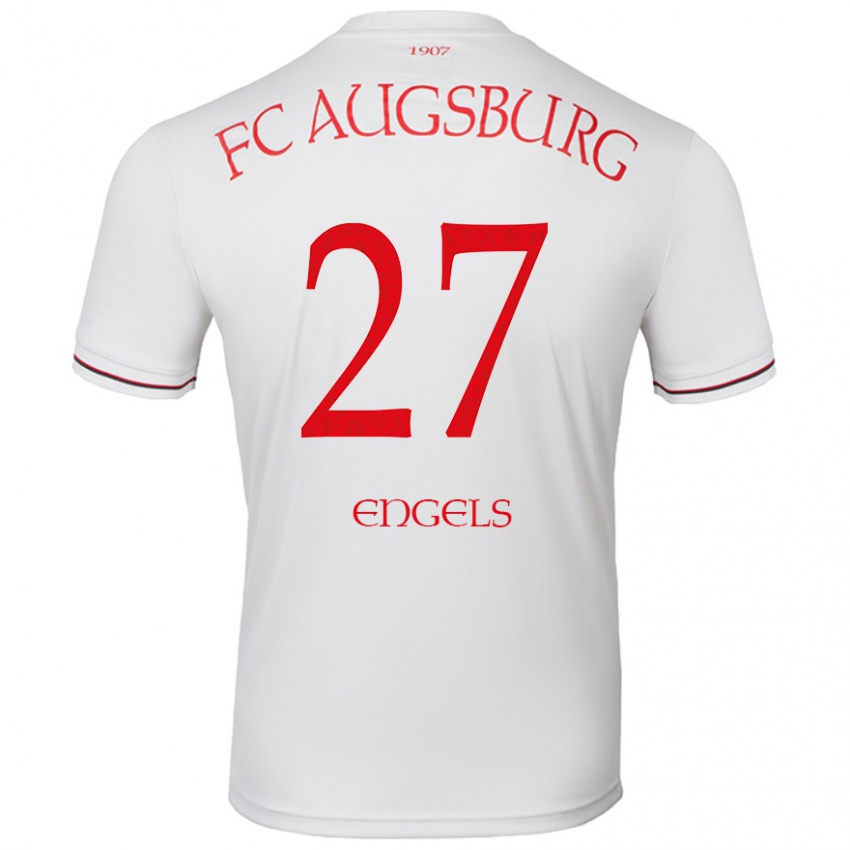 Niño Camiseta Arne Engels #27 Blanco 1ª Equipación 2024/25 La Camisa Chile