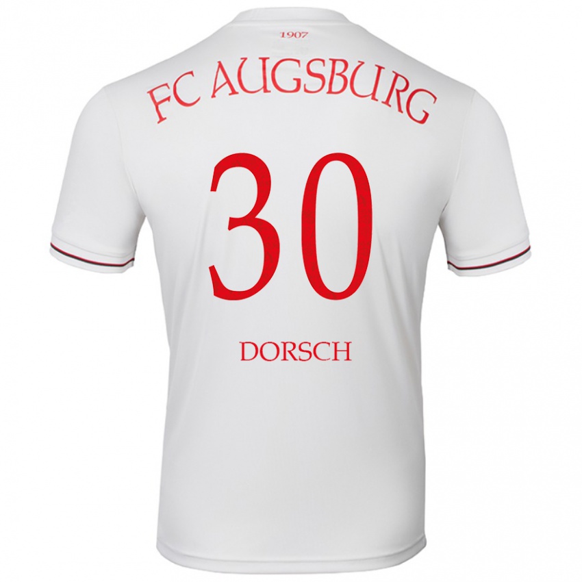 Niño Camiseta Niklas Dorsch #30 Blanco 1ª Equipación 2024/25 La Camisa Chile