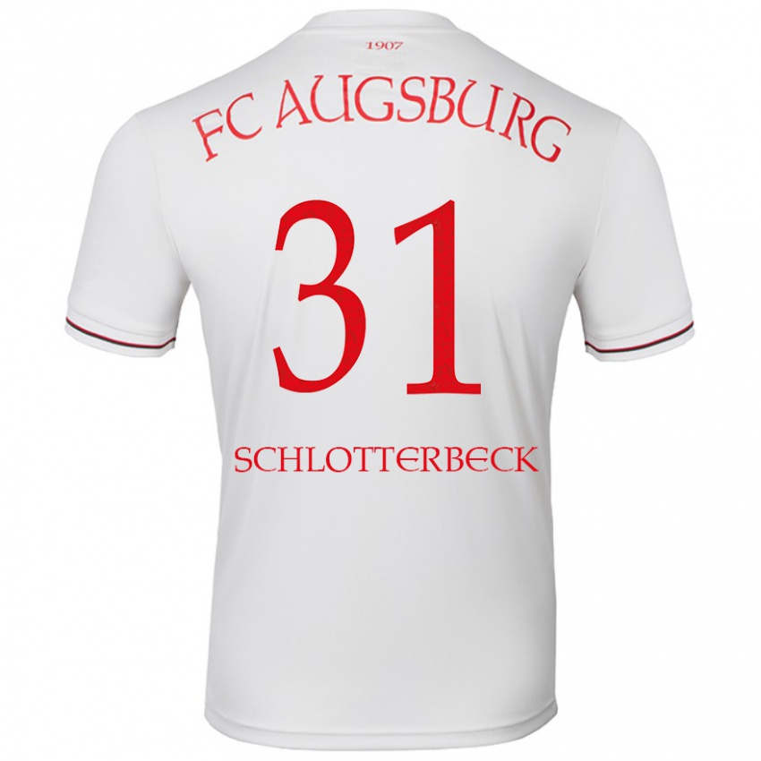 Niño Camiseta Keven Schlotterbeck #31 Blanco 1ª Equipación 2024/25 La Camisa Chile