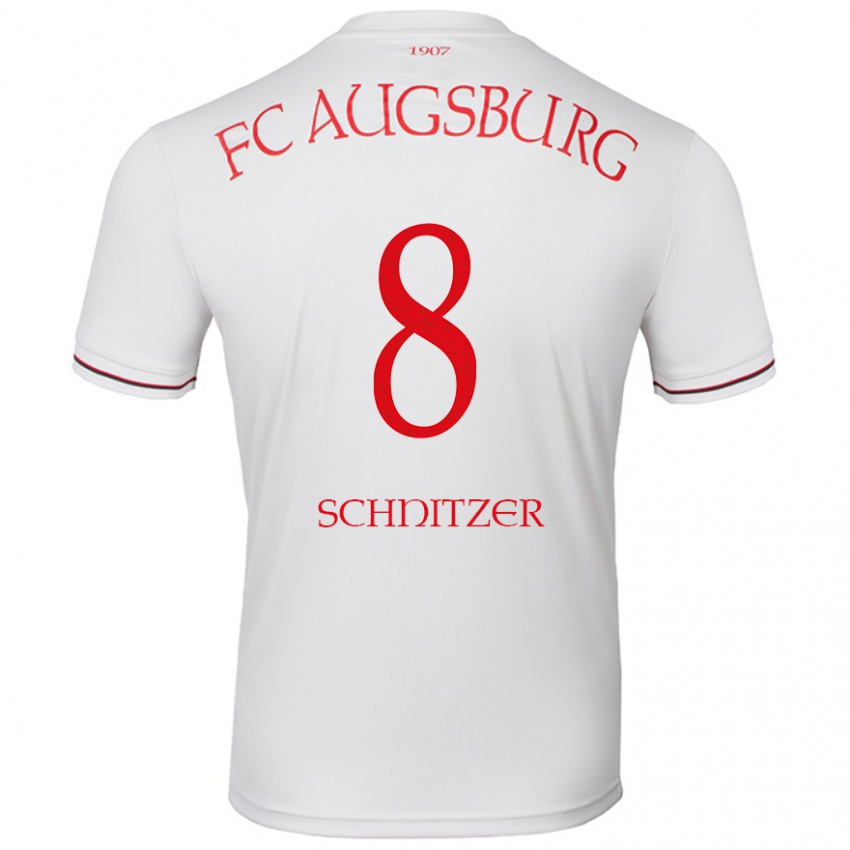 Niño Camiseta Tim Schnitzer #8 Blanco 1ª Equipación 2024/25 La Camisa Chile