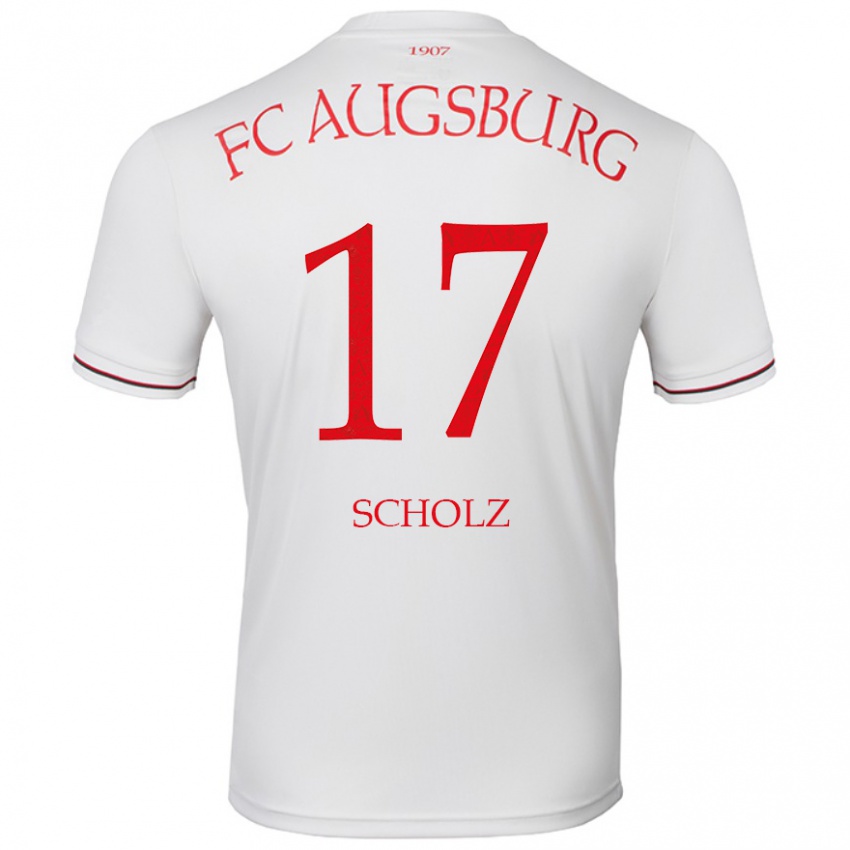 Niño Camiseta Jerome Scholz #17 Blanco 1ª Equipación 2024/25 La Camisa Chile