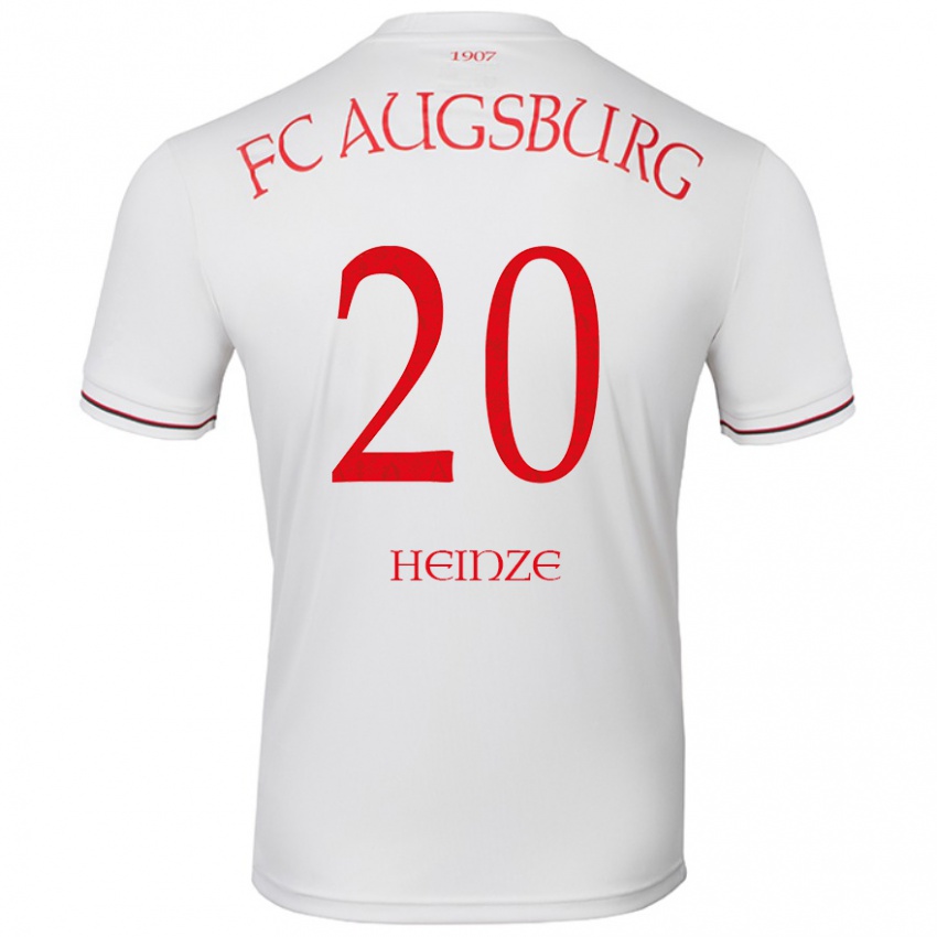 Niño Camiseta Fynn Heinze #20 Blanco 1ª Equipación 2024/25 La Camisa Chile