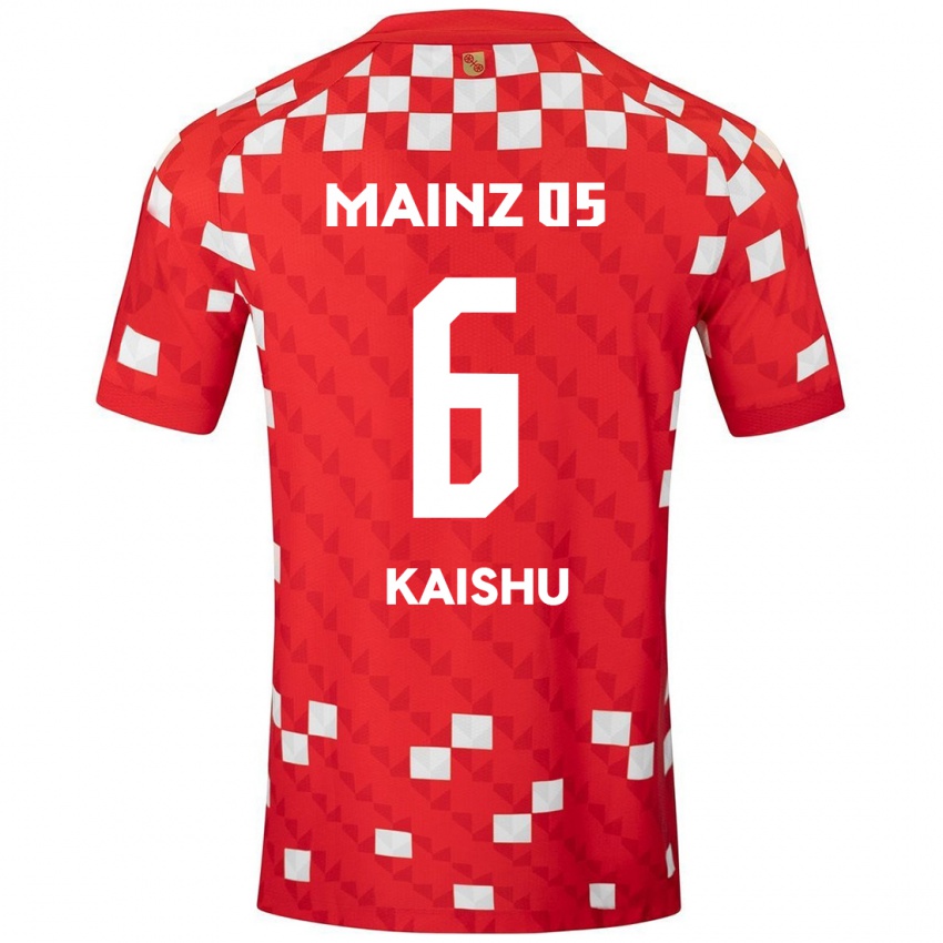 Niño Camiseta Kaishu Sano #6 Blanco Rojo 1ª Equipación 2024/25 La Camisa Chile