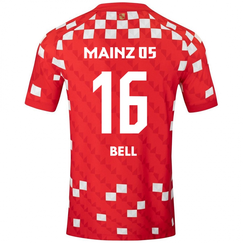 Niño Camiseta Stefan Bell #16 Blanco Rojo 1ª Equipación 2024/25 La Camisa Chile