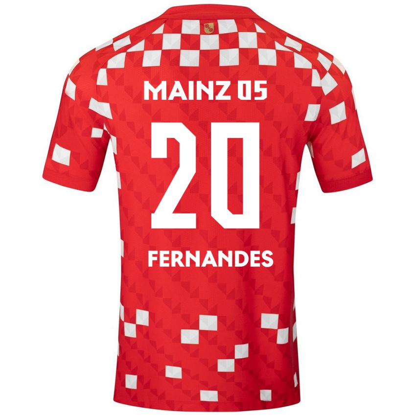 Niño Camiseta Edimilson Fernandes #20 Blanco Rojo 1ª Equipación 2024/25 La Camisa Chile