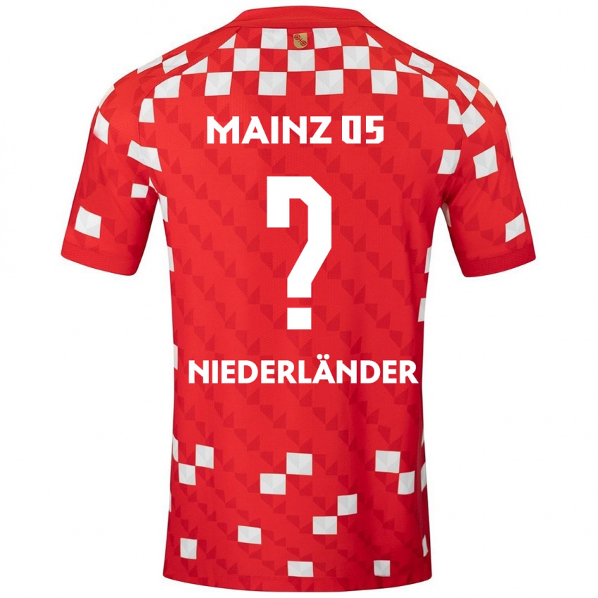 Niño Camiseta Lennart Niederländer #0 Blanco Rojo 1ª Equipación 2024/25 La Camisa Chile