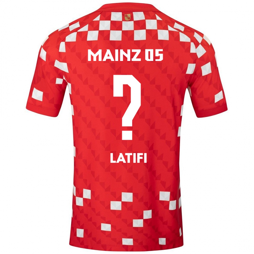 Niño Camiseta Artan Latifi #0 Blanco Rojo 1ª Equipación 2024/25 La Camisa Chile