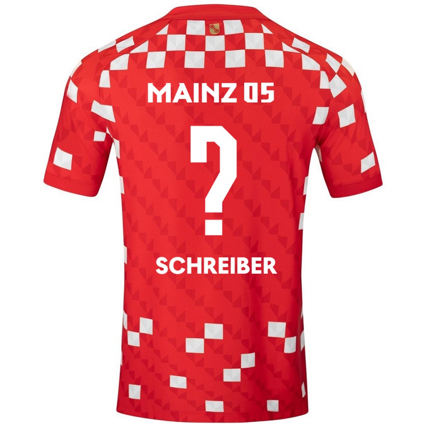 Niño Camiseta Philipp Schreiber #0 Blanco Rojo 1ª Equipación 2024/25 La Camisa Chile