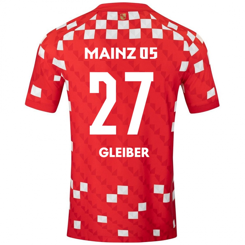 Niño Camiseta Daniel Gleiber #27 Blanco Rojo 1ª Equipación 2024/25 La Camisa Chile