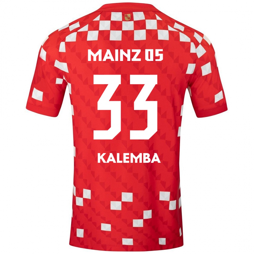 Niño Camiseta Marcel Kalemba #33 Blanco Rojo 1ª Equipación 2024/25 La Camisa Chile