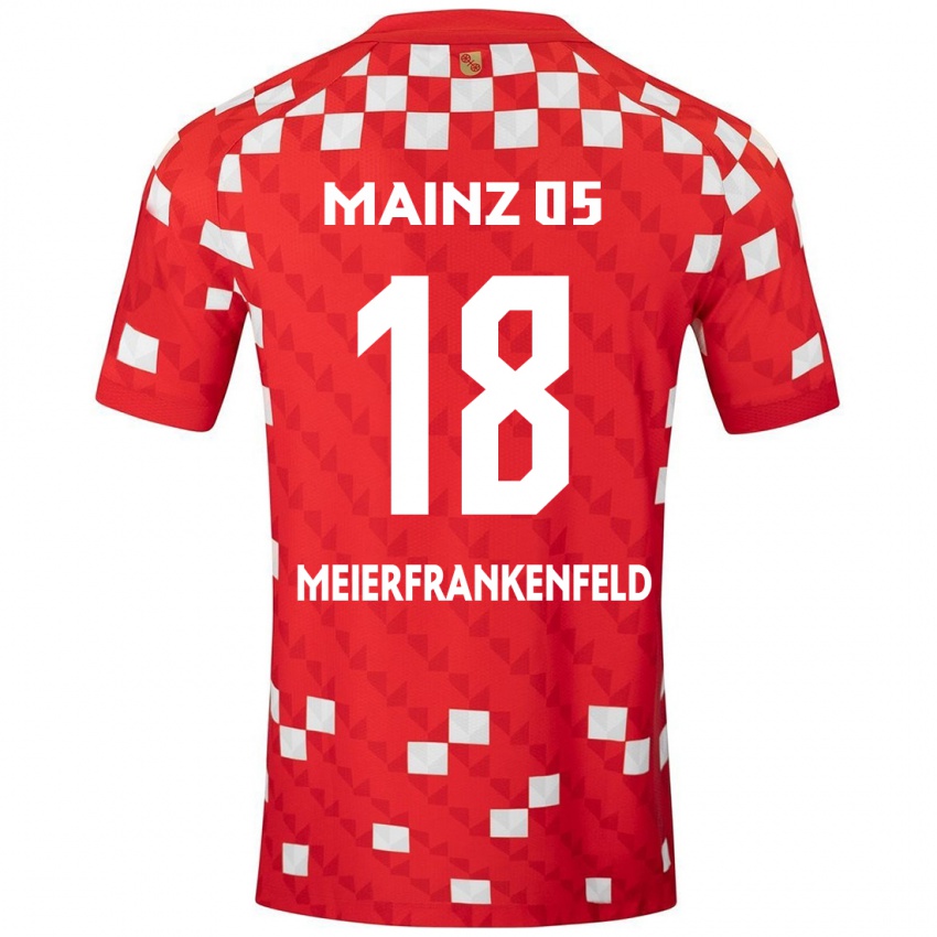 Niño Camiseta Jana Meierfrankenfeld #18 Blanco Rojo 1ª Equipación 2024/25 La Camisa Chile