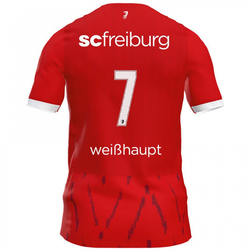 Niño Camiseta Noah Weißhaupt #7 Rojo 1ª Equipación 2024/25 La Camisa Chile