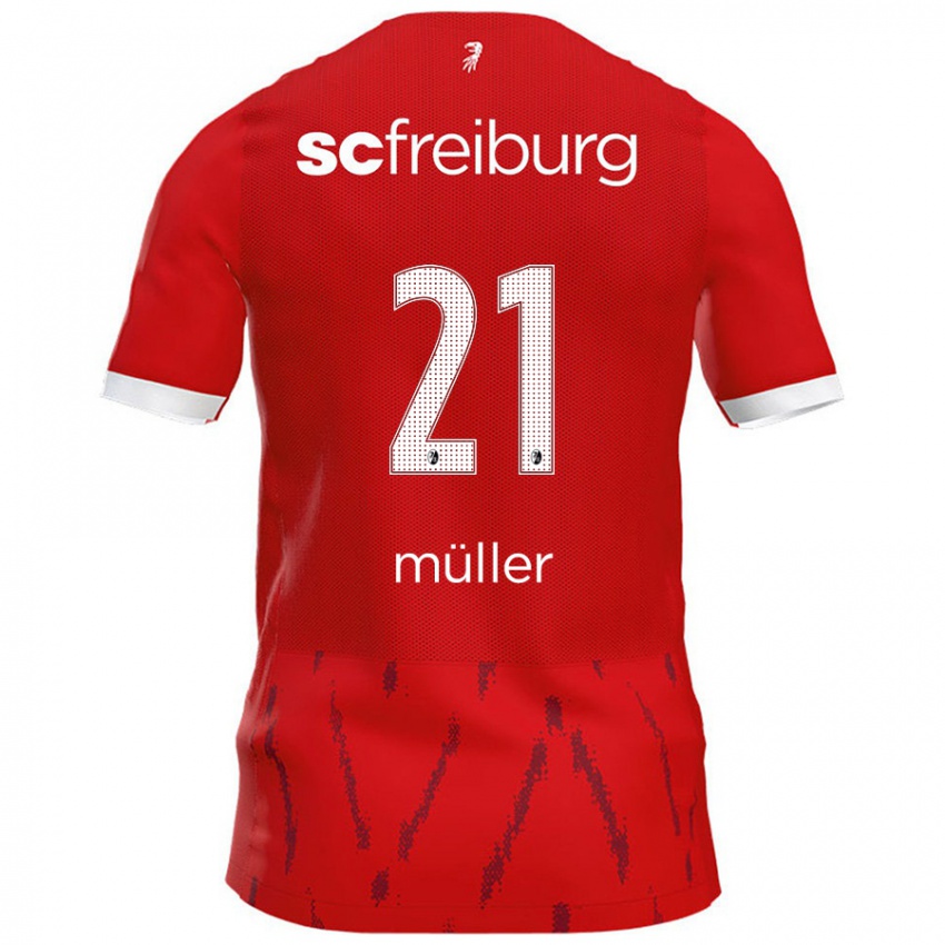 Niño Camiseta Florian Müller #21 Rojo 1ª Equipación 2024/25 La Camisa Chile