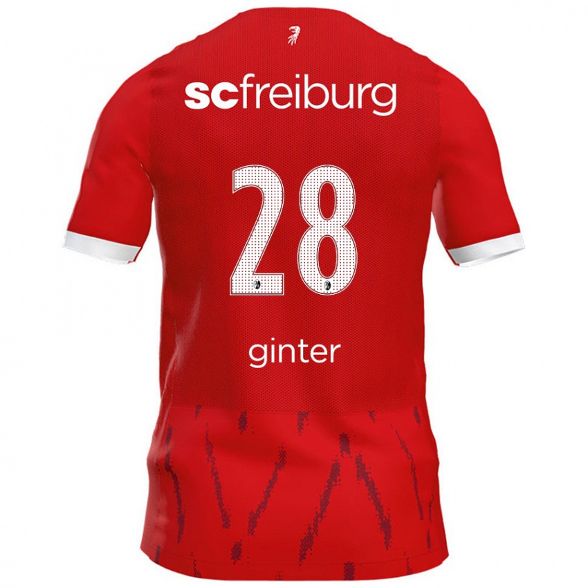 Niño Camiseta Matthias Ginter #28 Rojo 1ª Equipación 2024/25 La Camisa Chile