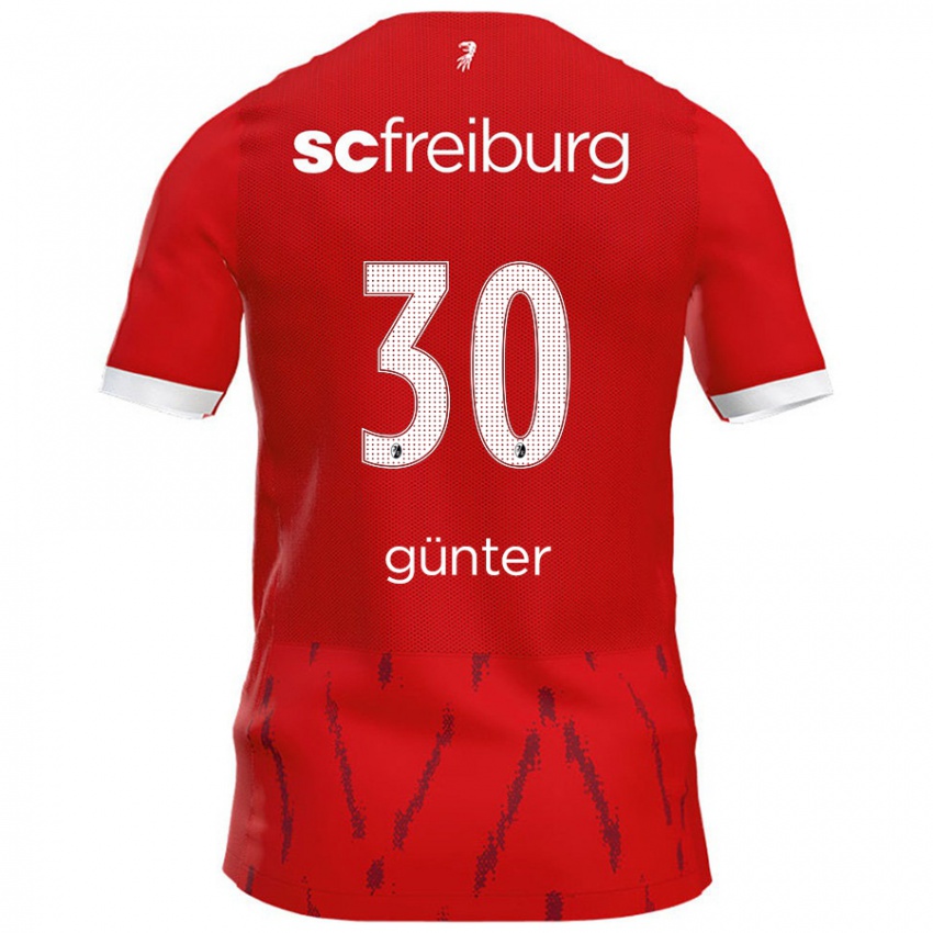 Niño Camiseta Christian Günter #30 Rojo 1ª Equipación 2024/25 La Camisa Chile