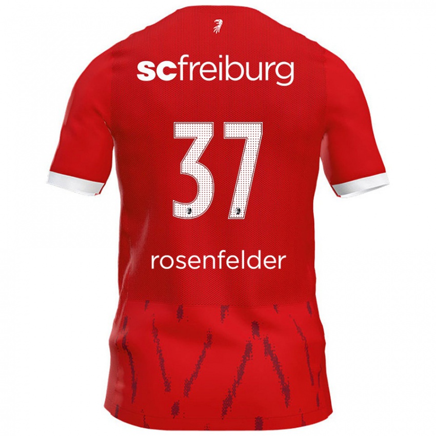 Niño Camiseta Max Rosenfelder #37 Rojo 1ª Equipación 2024/25 La Camisa Chile