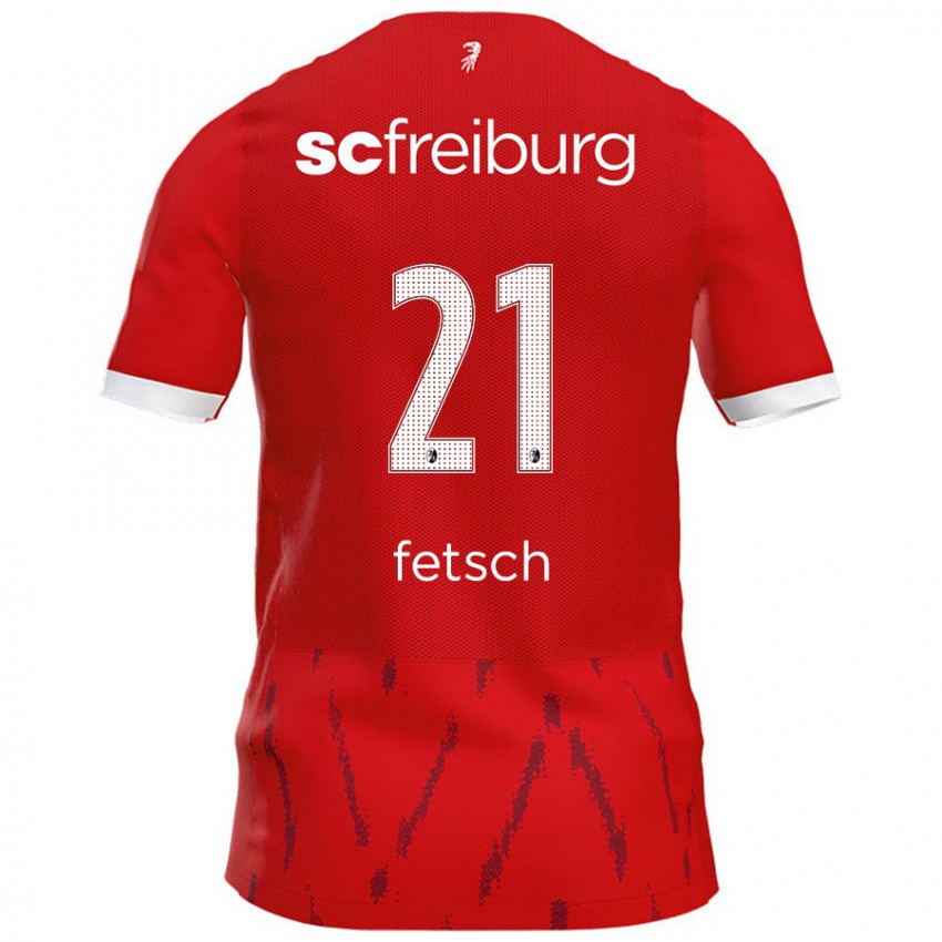 Niño Camiseta Mathias Fetsch #21 Rojo 1ª Equipación 2024/25 La Camisa Chile