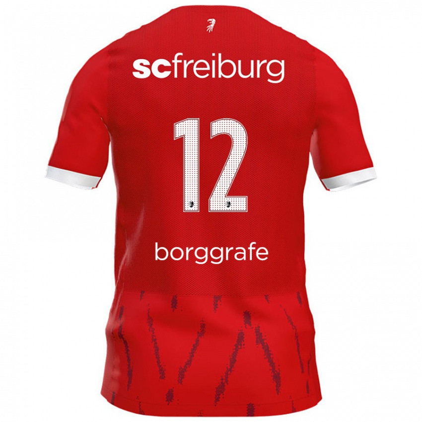 Niño Camiseta Rafaela Borggräfe #12 Rojo 1ª Equipación 2024/25 La Camisa Chile