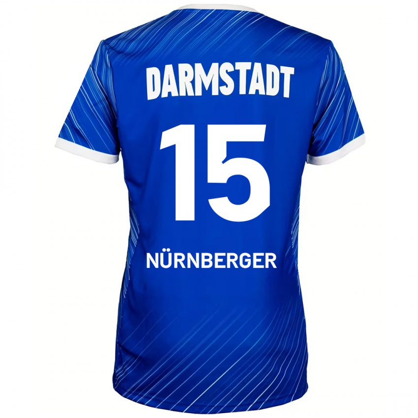 Niño Camiseta Fabian Nürnberger #15 Azul Blanco 1ª Equipación 2024/25 La Camisa Chile