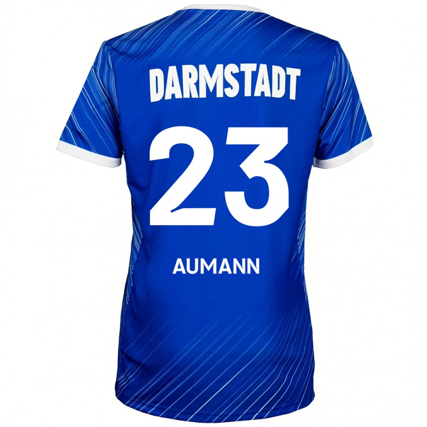 Niño Camiseta Emil Aumann #23 Azul Blanco 1ª Equipación 2024/25 La Camisa Chile