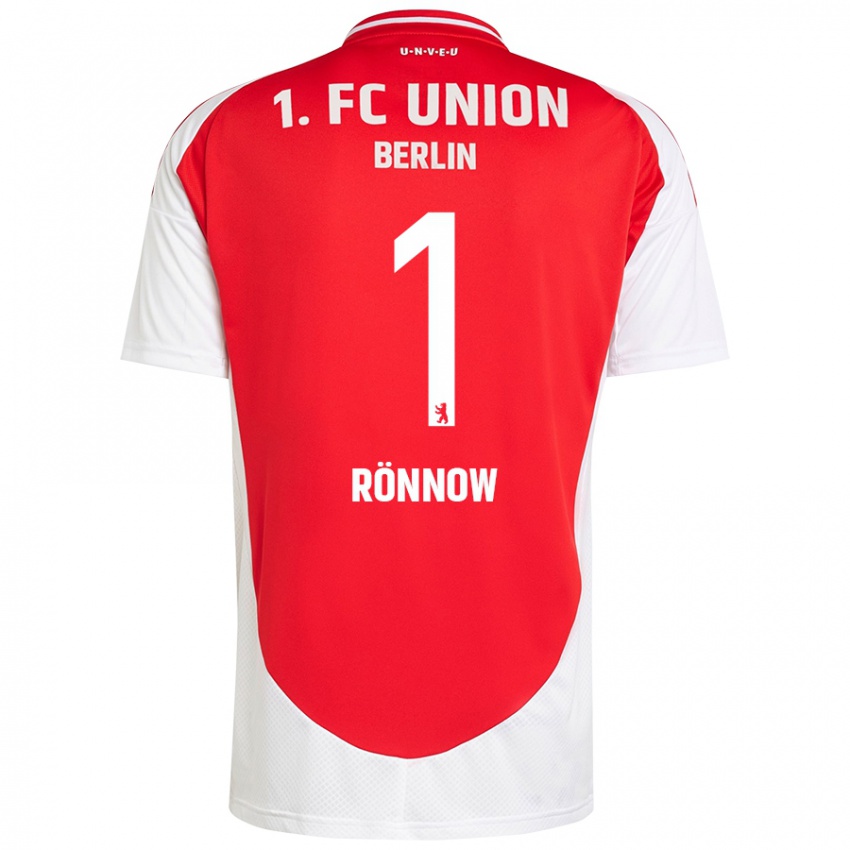 Niño Camiseta Frederik Rönnow #1 Rojo Blanco 1ª Equipación 2024/25 La Camisa Chile