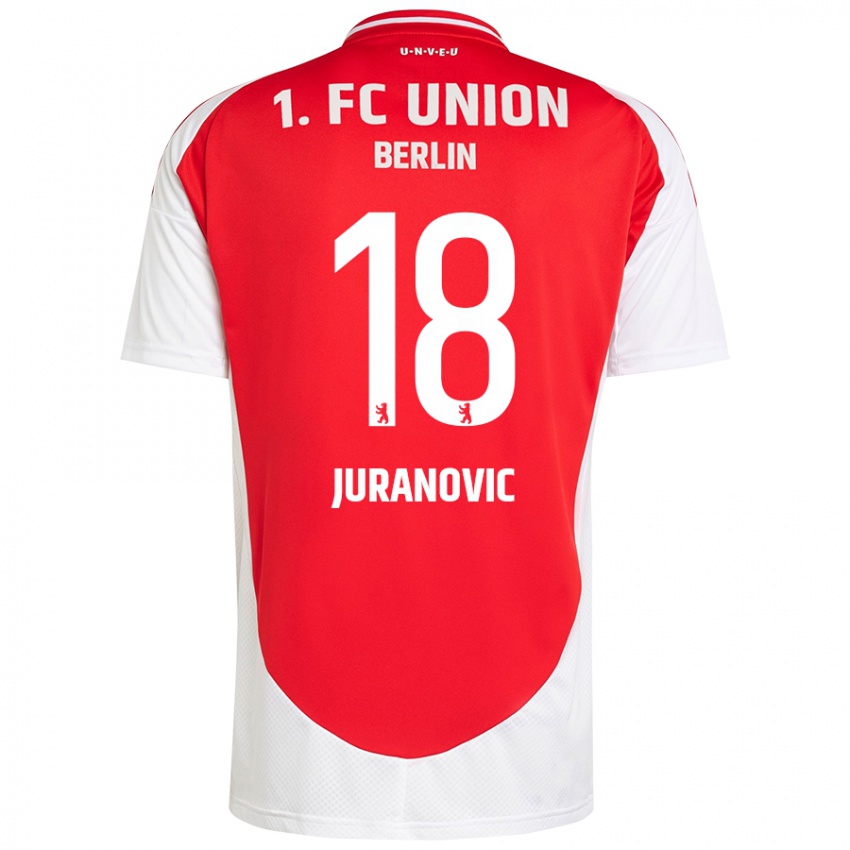 Niño Camiseta Josip Juranovic #18 Rojo Blanco 1ª Equipación 2024/25 La Camisa Chile