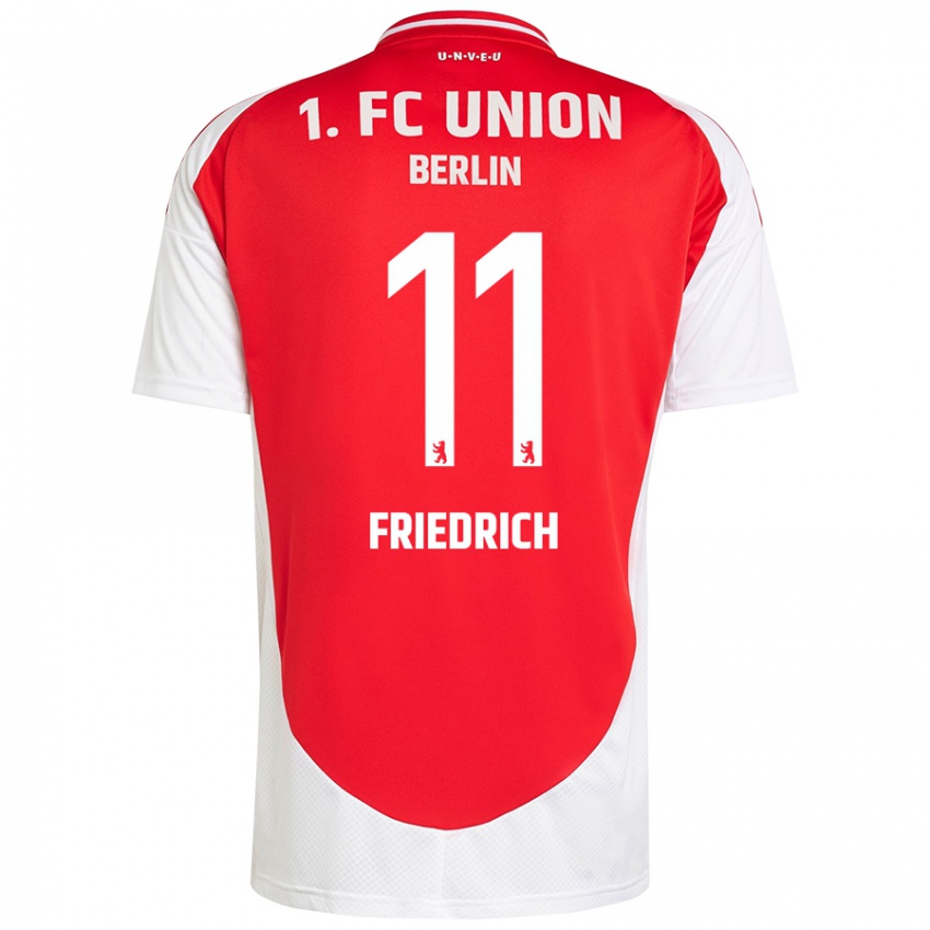 Niño Camiseta Julien Friedrich #11 Rojo Blanco 1ª Equipación 2024/25 La Camisa Chile