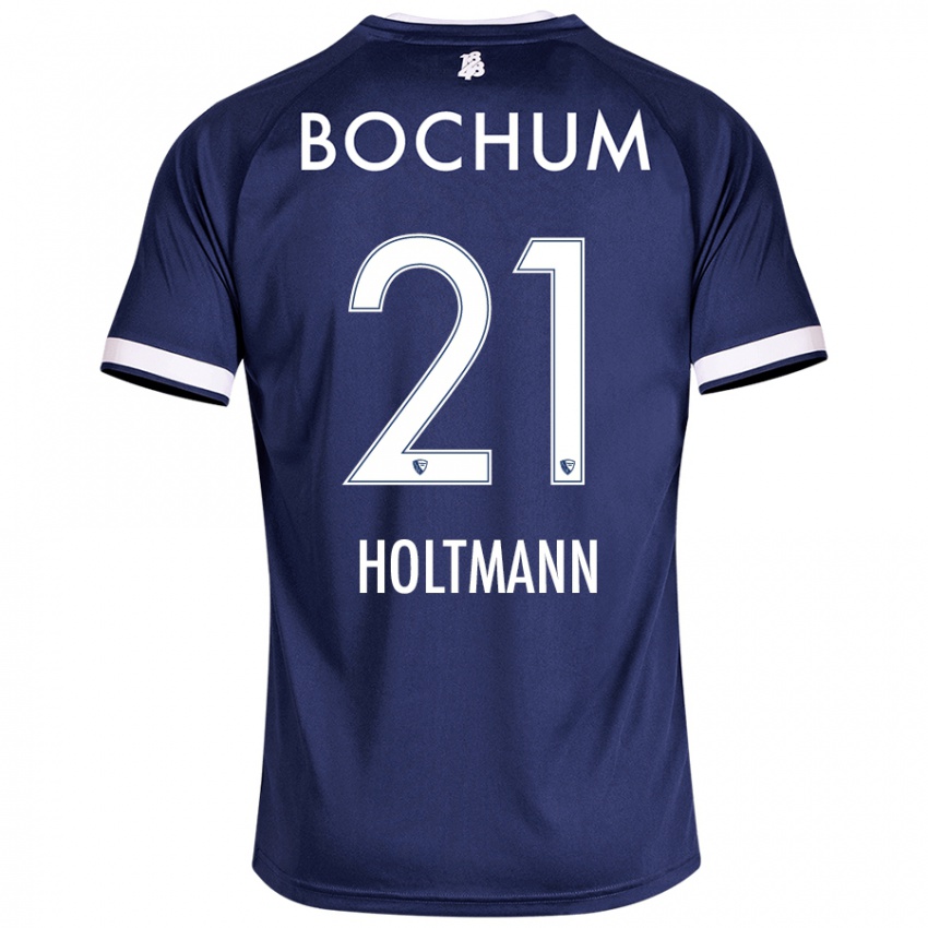 Niño Camiseta Gerrit Holtmann #21 Azul Oscuro 1ª Equipación 2024/25 La Camisa Chile