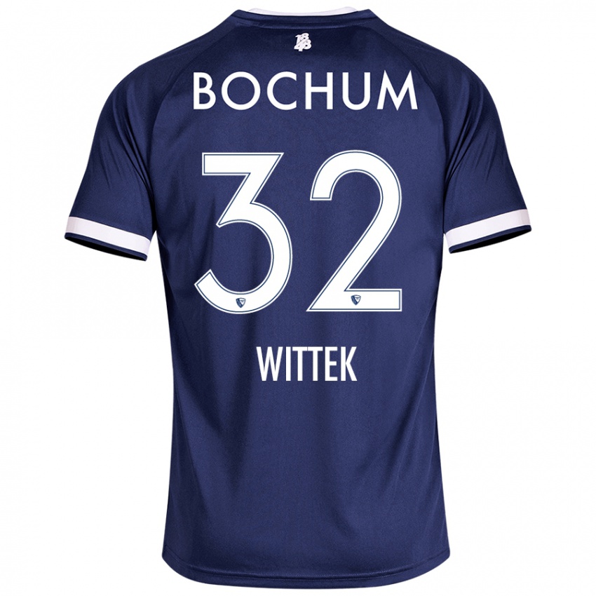 Niño Camiseta Maximilian Wittek #32 Azul Oscuro 1ª Equipación 2024/25 La Camisa Chile