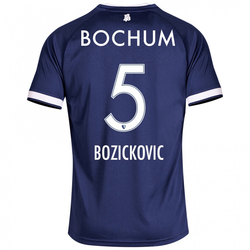 Niño Camiseta Niko Bozickovic #5 Azul Oscuro 1ª Equipación 2024/25 La Camisa Chile