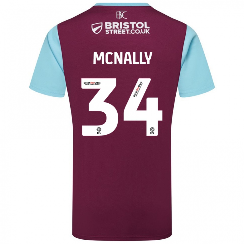 Niño Camiseta Luke Mcnally #34 Borgoña Azul Cielo 1ª Equipación 2024/25 La Camisa Chile