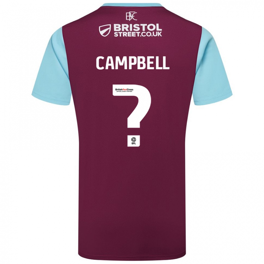 Niño Camiseta Murray Campbell #0 Borgoña Azul Cielo 1ª Equipación 2024/25 La Camisa Chile