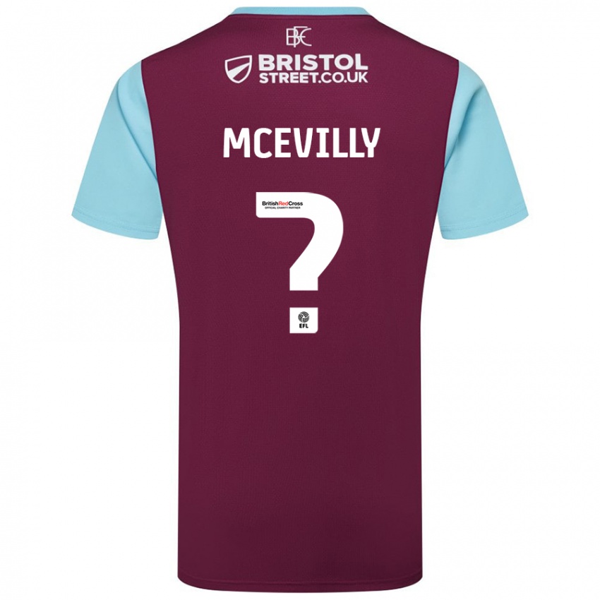 Niño Camiseta Jack Mcevilly #0 Borgoña Azul Cielo 1ª Equipación 2024/25 La Camisa Chile