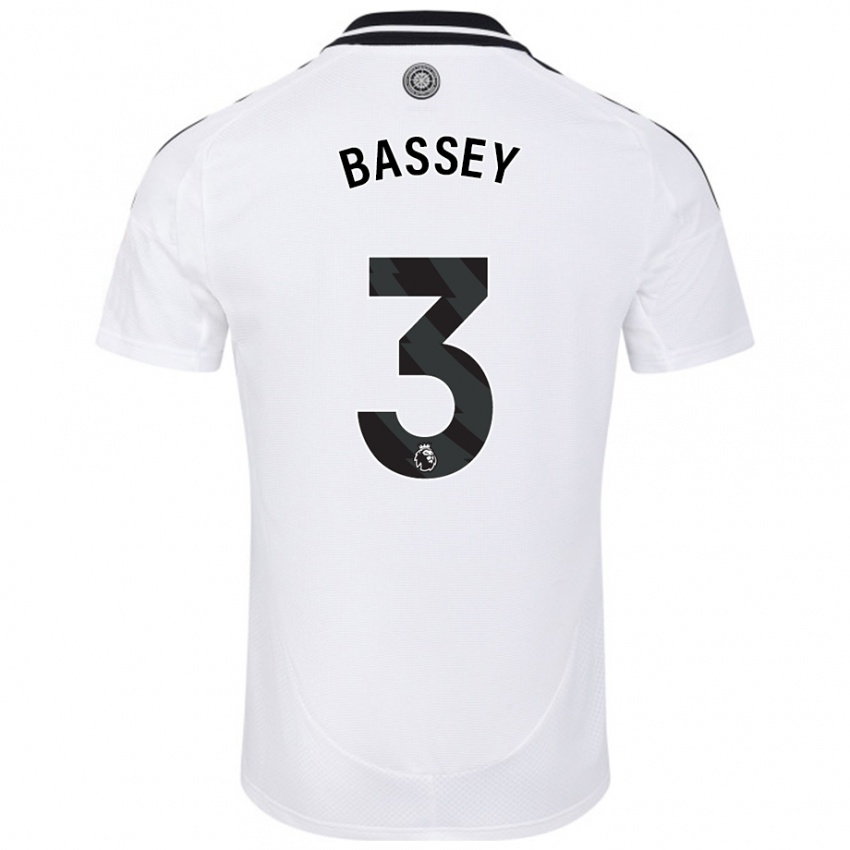 Niño Camiseta Calvin Bassey #3 Blanco 1ª Equipación 2024/25 La Camisa Chile