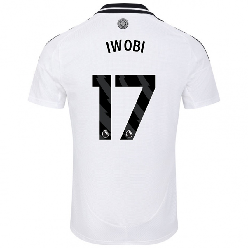 Niño Camiseta Alex Iwobi #17 Blanco 1ª Equipación 2024/25 La Camisa Chile